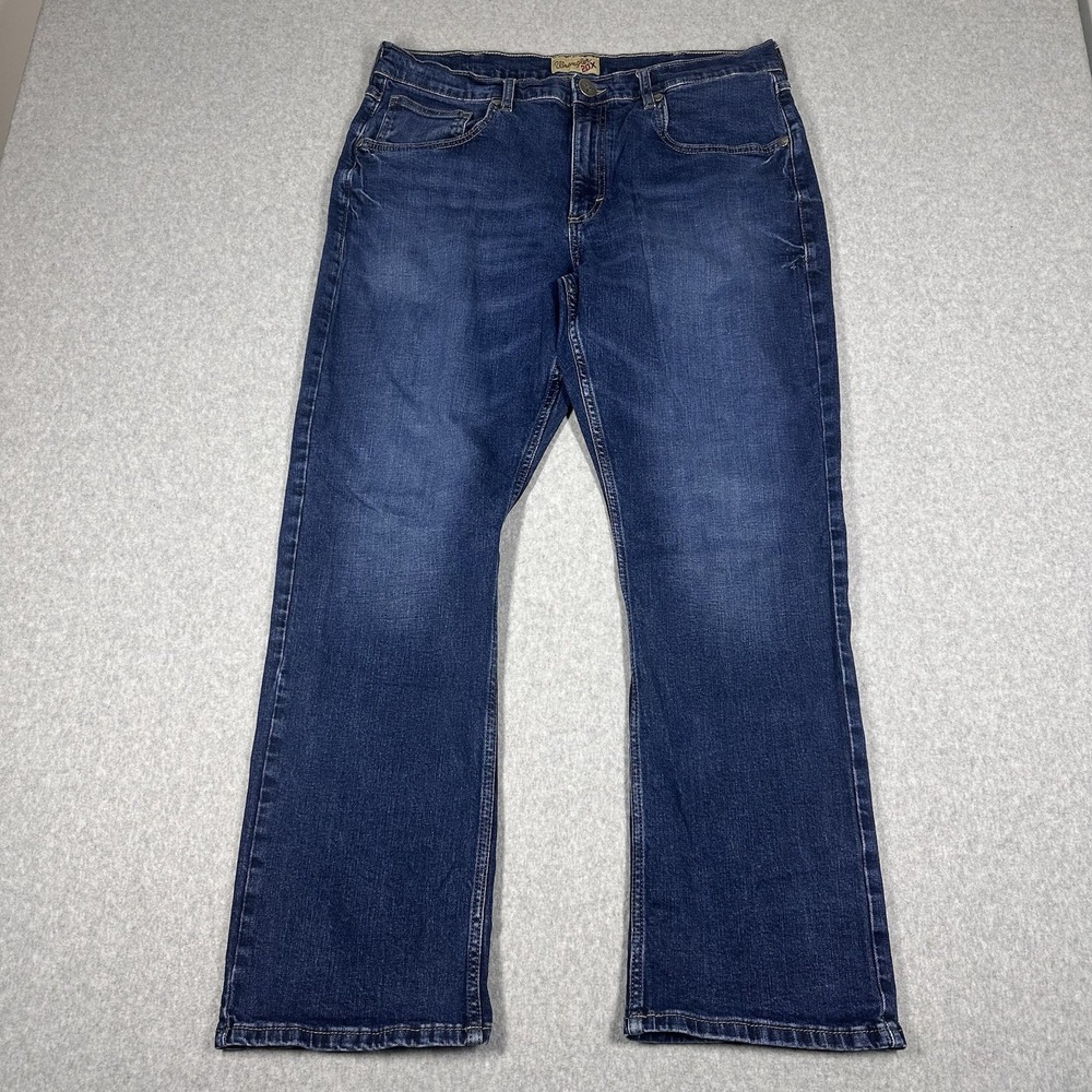 Wrangler 20X Jeans Style 42 Vintage Bootcut Men's 36x30 Blue Dark Wash Fade